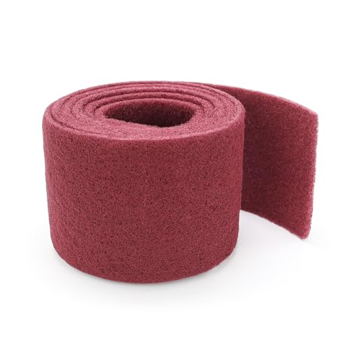 Maroon General Purpose Scuff Pads, Scuffing, Scouring Pad, Sanding, Paint Primer Prep Scratch - Surface Preparation Pad Car Auto Body Woodworking 7447-Premium, 5 Inches * 7-1/2 Feet - color: Maroon, style: 5 Inches * 7-1/2 Feet