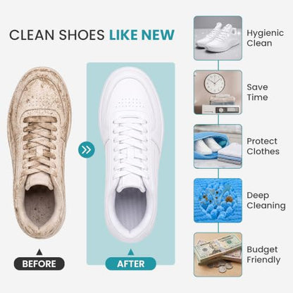 Shoe Washing Machine Bag for Washer and Dryer – 2pc Reusable Shoe Cleaning Bag for Sneakers & Tennis Shoes - color: BLUE