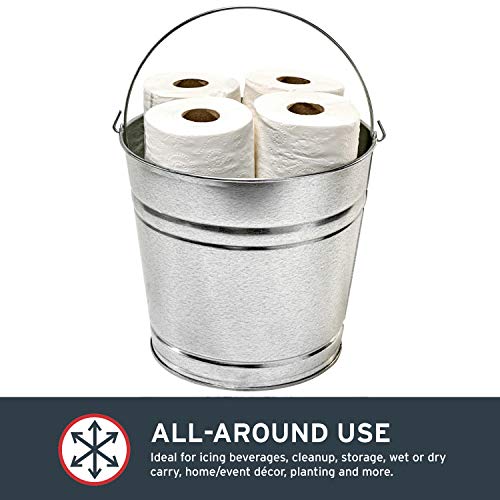 Behrens Galvanized Steel Utility Pail 14-Quart - size: 14 quarts, style: Galvanized