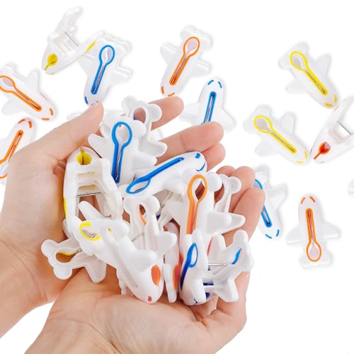 Plastic Clothes Pins Colorful Clothespins-Non-Slip Laundry Clips 24 PCS - color: 3 Colors 24 Pcs