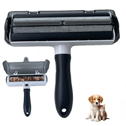 Roller Pet Hair Remover Lint Brush with Self-Cleaning Fur Bin