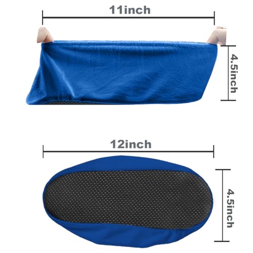 9 Pairs Reusable Shoe Covers for Indoors,Washable Shoe Covers Bowling Shoe Covers Reusable,Non Slip Shoe Covers Foot Service for Indoor Household Office Laboratory 12inch (Blue) - color: Blue