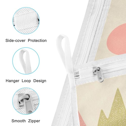 Mesh Laundry Bags Lingerie Bags for Washing Delicates 2 PCS Durable Wash Bag with Zipper Small and Medium Washable Boho Cacti Mountains Sun - color: Boho Cacti Mountains Sun