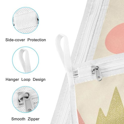 Mesh Laundry Bags Lingerie Bags for Washing Delicates 2 PCS Durable Wash Bag with Zipper Small and Medium Washable Boho Cacti Mountains Sun - color: Boho Cacti Mountains Sun