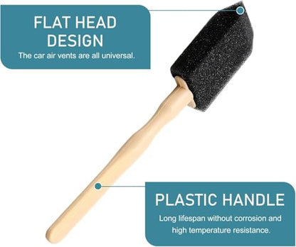 5PCS Crevice Cleaning Brush for Small Gaps, Professional Car Vent Detailing Brush with Foam Sponge, Multi-Purpose Gap Cleaning Tool for Kitchen Blinds and Home Deep Cleaning