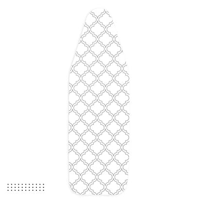 Encasa XO Ironing Board Cover and Pad 49"x18" Wide, Thick Felt - color: White Tiles, size: Wide (49"x18")