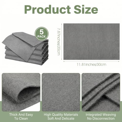 5Pcs Thickened Magic Cleaning Cloth, Reusable Microfiber Cloth for Glass