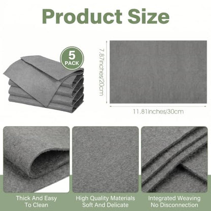 5Pcs Thickened Magic Cleaning Cloth, Reusable Microfiber Cloth for Glass