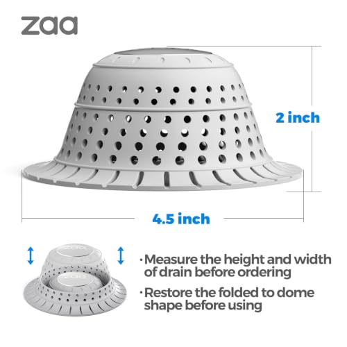 zaa Shower Drain Hair Catcher Bathtub Drain Strainer Sink Drain Protector - color: Light Gray, size: 1pack