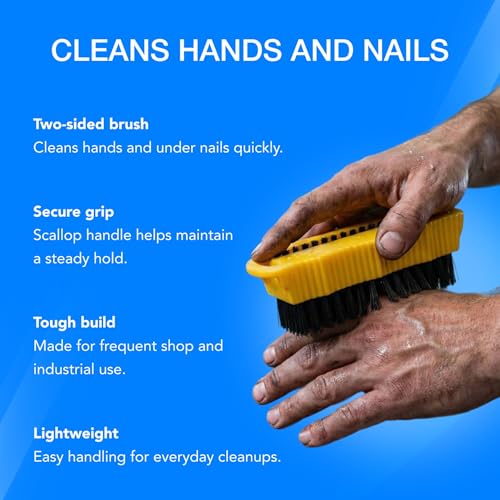 EPPCO Heavy Duty Two-Sided Hand and Nail Scrub Brush Fingernail Scrubber Brushes to Clean Under Nails and Hands - size: 1 Pack