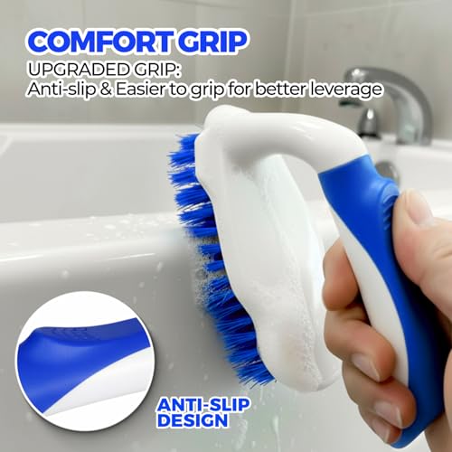 Holikme 6 Pack Cleaning Brush Scrub Brush Kitchen Brush for Floor,Blue - color: Blue