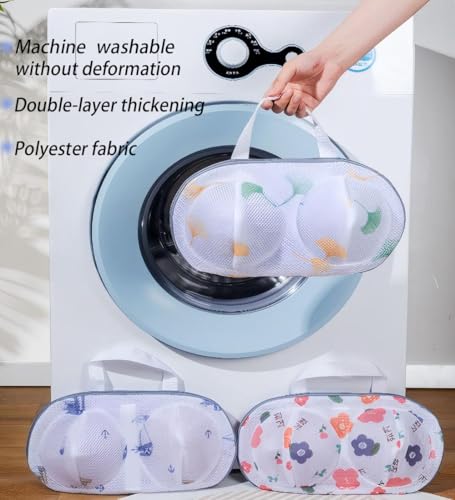 4Pcs Bra Laundry Bag Mesh Laundry Bags for Delicates with Premium Zipper Bra Washing Bag for Laundry，Lingerie Bags for Washing Delicates underwear integrated washing and care - color: white4wyh