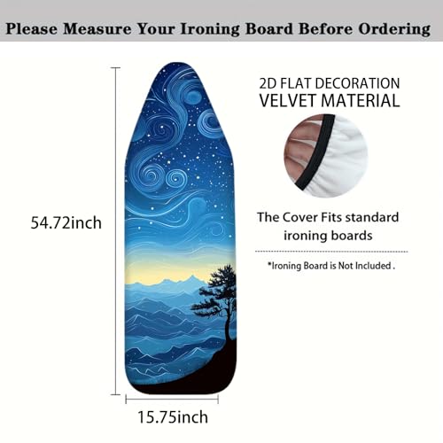 Nuxovilar Starry Sky Mountain Ironing Board Cover 15x54 Polyester - color: Yvc02678, size: 15×54 inch