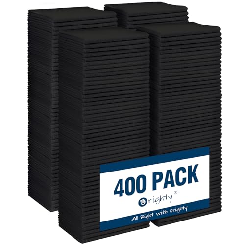 Orighty Microfiber Cleaning Cloth Bulk, 400 Pack Black Shop Towels - color: Black, size: 400 Pack