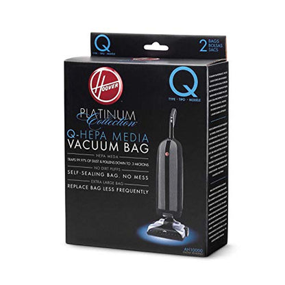 Hoover Vacuum Cleaner Bags for Platinum Upright Vacs, Pack of 2, Type Q