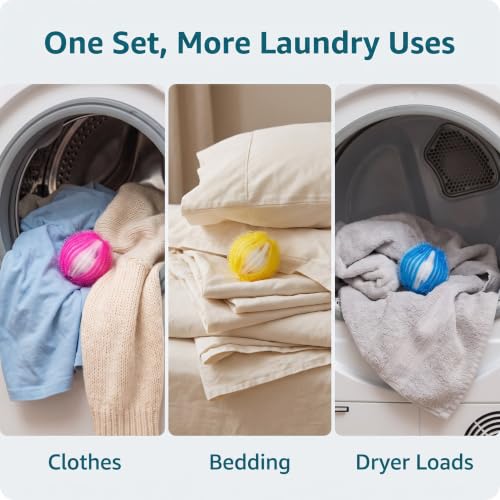 5 Pack Multicolor Hair Remover Laundry Balls, Reusable Pet Hair Catcher for Washing Machine and Dryer,for Clothing Dog Cat Pet Hair Remover for Laundry Lint Remover Washing Balls Dryer Balls