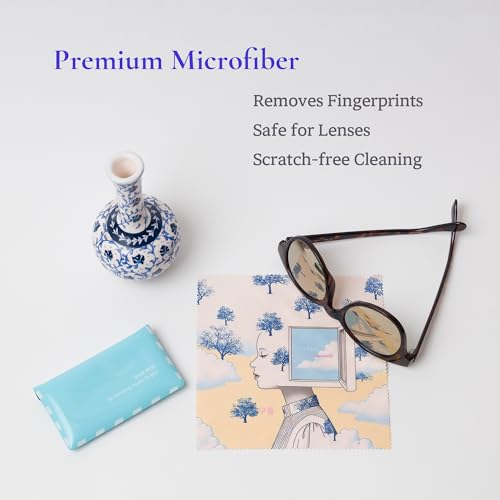 Artistic Microfiber Cleaning Cloth (2-Pack) – Cloud Wonderland Series 01: Suitcase (Cloud) - color: Cloud