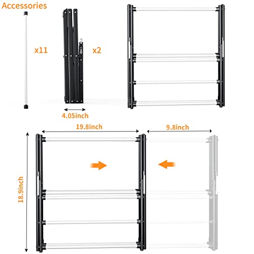 Foldable Drying Rack Clothing Clothes Drying Rack White-1pack - color: White