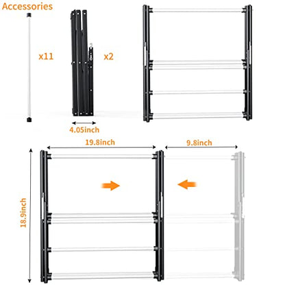 Foldable Drying Rack Clothing Clothes Drying Rack White-1pack - color: White