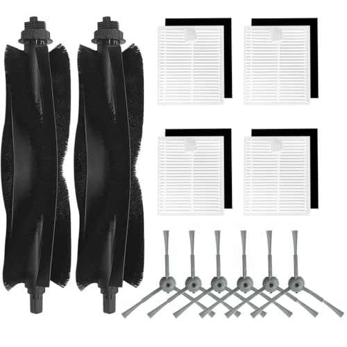 Replacement Parts Compatible with Eufy L60/L50 Series Robot Vacuums, Accessories Including 2 Main Brush, 4 Hepa Filters, 6 Side Brushes - size: 12pc