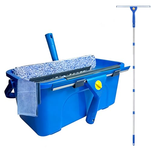78" Window Cleaning Squeegee Kit with 3-Gallon Bucket