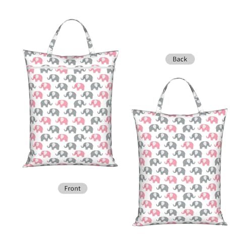 Cute Elephants Travel Laundry Bag Washable Dirty Clothes Bag for Gym - color: Cute Elephants