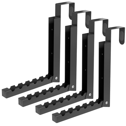 BAKON Over The Door Hanger Folding Clothes Drying Rack, Folding Hanging Coat Rack for Indoor Laundry Room Compact Small Space Foldable Portable Clothing Hanger Hook Collapsible- 4 Pack(Black) - color: black-4