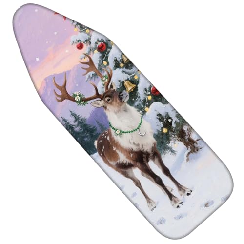 Nuxovilar Winter Deer Tree Ironing Board Cover 15x54 Polyester - color: Ytt09145
