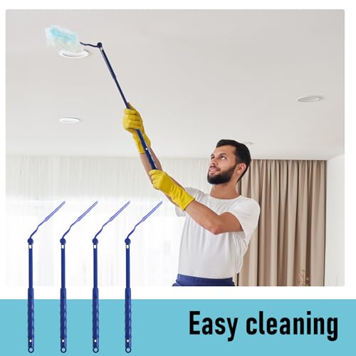Colingmill 4 Pack Replacement Duster Handles, 3 Ft Extendable, Blue - color: Blue