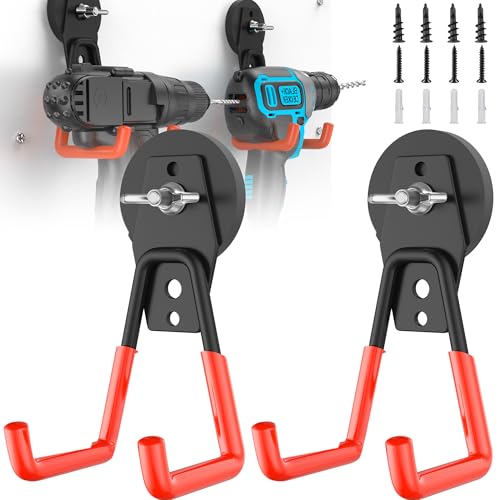 Large Strong Magnetic Hooks Heavy Duty Garage Big Magnet Hooks Extra Strength Magnetic Utility Storage Hook Hanger with Anti Slip Coating for Garden Indoor Outdoor Hanging Tools 2 Pcs Orange - color: 2 Pack-Orange