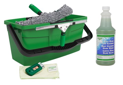 UNGER Window Cleaning Kit 6-Piece: Squeegee, Bucket, Cleaner, WNK15