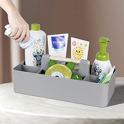 Baby Shower Caddy Plastic Nursery Portable Storage Organizer Gray - color: Grey