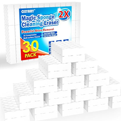 30 Pack 2X Magic Sponges Cleaning Eraser, Density Stronger Melamine Sponge - size: 30