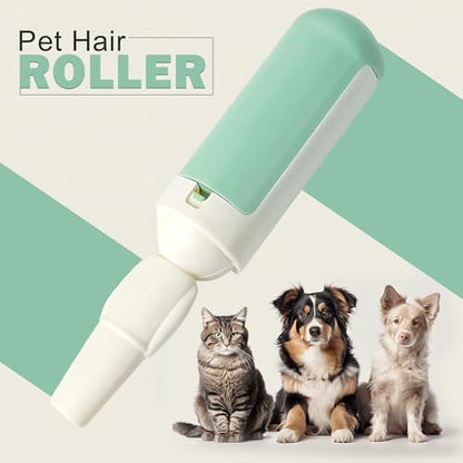 Reusable Pet Hair Remover Roller for Furniture, Clothes & Carpet – Durable ABS Material, Easy Clean Lint Roller for Dogs & Cats – Eco-Friendly & No Adhesive Needed (Green) - color: Green