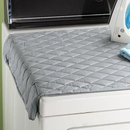 Portable Silver Coated Ironing Pad,31.5 x 18.9 Inch Thick Cotton Heat Resistant Ironing Mat,Non-Slip Quilted Ironing Board Cover for Laundry Room Travel & Home