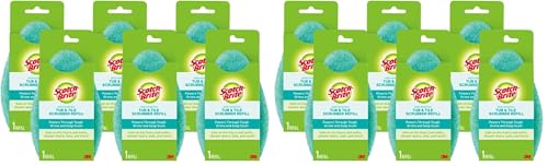 Scotch-Brite Non-Scratch Tub & Tile Scrubber Refill Pads,6 Count (Pack of 2) - size: 6 Tub & Tile Scrubber Refills (Pack of 2)
