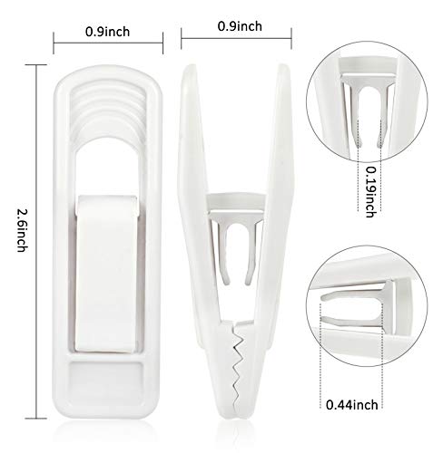Tinfol 40pc Plastic Hanger Clips - Strong Pinch Grip Clips, White Pant Skirt Clip, Multi-Purpose Finger Clip for Slim-line Clothes Hangers - color: White, size: 40PCS