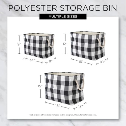 Bone Dry Pet Storage Collection Striped Paw Patch Bin, Black, Large Rectangle - color: Black, size: Large Rectangle