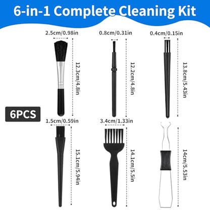 6-Piece Keyboard Cleaning Kit with Keycap and Switch Puller, ESD Brushes