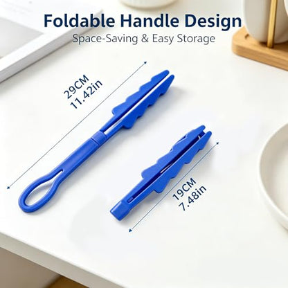 Folding Handle Duster with 10 Refills, Electrostatic Dust Cleaner for Home Car Desk Blinds Ceiling Fans, Portable Dusting Wand for Hair Debris, Light Blue