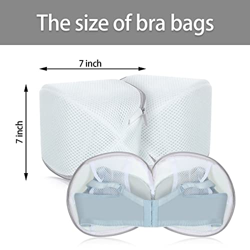 Shappy 6 Pcs Bra Washing Bag for Laundry Storage Women 7.87 Inch Gray - color: Gray, size: 7.87 Inch