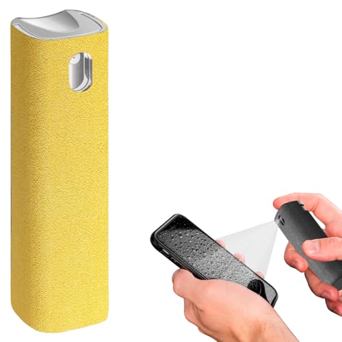 iO CLEAN Mini Screen Cleaner Spray, 2-in-1 Touchscreen Mist Cleaner, Yellow - color: Yellow