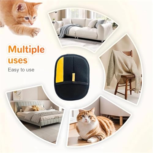 Pet Hair Removal Glove for Cats & Dogs, Electrostatic Gloves Pet Hair, Cat Grooming Gloves for Hairs Removal, for Couch, Clothes, Car, Carpet, Bed, Furniture (2Pcs)