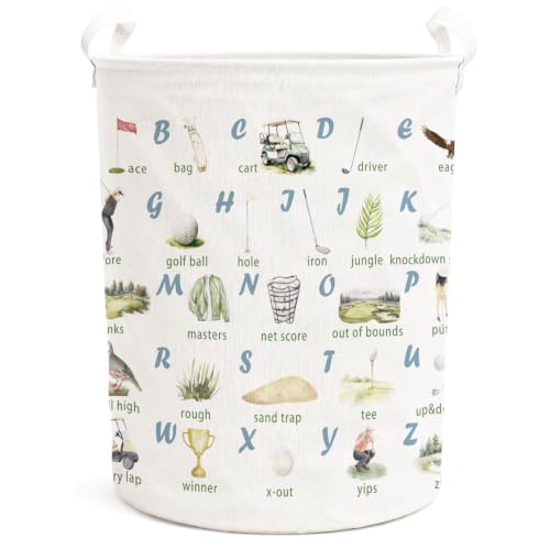 ABC Alphabet Golfing Laundry Basket Hamper - color: Golf - 02