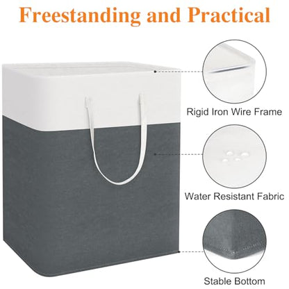 TasticTotes Laundry Basket 3-Pack, Laundry Hamper, 125L-Grey - color: Grey, size: 125L