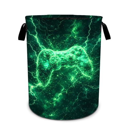 Game Laundry Basket Waterproof Laundry Hamper Foldable Laundry Bag with Handles for Bedroom, Bathroom, Office, Clothes Storage - color: Game