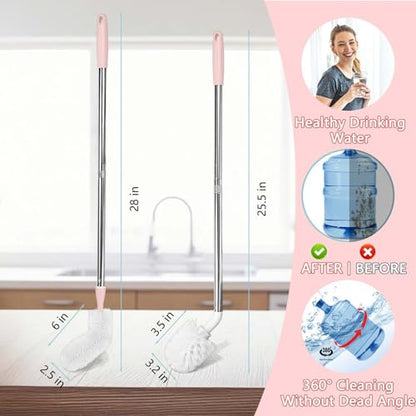 5 Gallon Water Jug Cleaning Brush, Carboy Brush & Bottle Cleaner for Glass