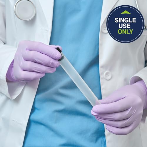 HALYARD Lavender Nitrile Exam Gloves, 3.1 mil, 9.5 Inches, Lavender, Small, Box of 250 - Powder-Free, Non-Sterile Disposable Gloves - size: Small