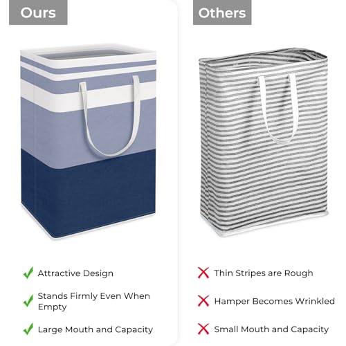 HomeHacks 2 Pack Large Laundry Baskets, Laundry Hampers Bags (Blue 75Lx2) - color: Blue, size: 75L