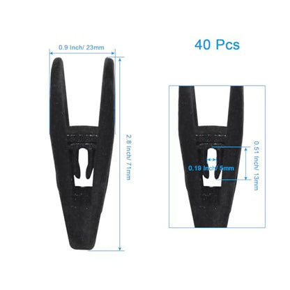 Hordion 40Pcs Black Velvet Hanger Clips, Strong Finger Clip Pants Hangers